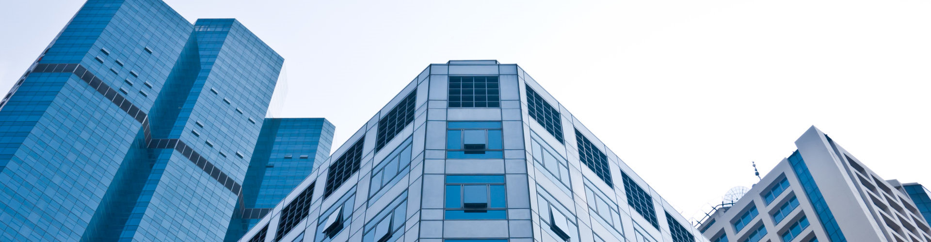 blue buildings